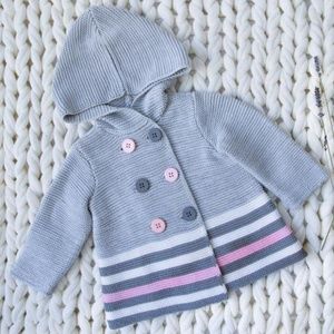 First Impression Gray knitted Hooded sweater